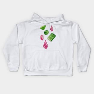 Emeralds and ruby gems Kids Hoodie